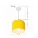Pendente Cilíndrico Md-4113 Cúpula em Tecido 30x25cm Amarelo - Bivolt