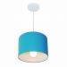 Pendente Cilíndrico Md-4113 Cúpula em Tecido 30x25cm Azul Turquesa - Bivolt
