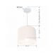 Pendente Cilíndrico Md-4113 Cúpula em Tecido 30x25cm Branco - Bivolt