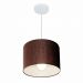 Pendente Cilíndrico Md-4113 Cúpula em Tecido 30x25cm Café - Bivolt