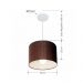Pendente Cilíndrico Md-4113 Cúpula em Tecido 30x25cm Café - Bivolt