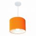Pendente Cilíndrico Md-4113 Cúpula em Tecido 30x25cm Laranja - Bivolt