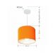 Pendente Cilíndrico Md-4113 Cúpula em Tecido 30x25cm Laranja - Bivolt