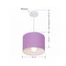 Pendente Cilíndrico Md-4113 Cúpula em Tecido 30x25cm Lilás - Bivolt