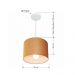 Pendente Cilíndrico Md-4113 Cúpula em Tecido 30x25cm Palha - Bivolt