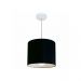 Pendente Cilíndrico Md-4113 Cúpula em Tecido 30x25cm Preto - Bivolt
