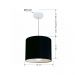 Pendente Cilíndrico Md-4113 Cúpula em Tecido 30x25cm Preto - Bivolt