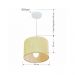 Pendente Cilíndrico Md-4113 Cúpula em Tecido 30x25cm Rústico Bege - Bivolt