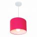 Pendente Cilíndrico Md-4113 Cúpula em Tecido 30x25cm Rosa Pink - Bivolt