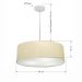 Pendente Cilíndrico Md-4132 Cúpula em Tecido 40x15cm Algodão Crú - Bivolt