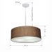 Pendente Cilíndrico Md-4132 Cúpula em Tecido 40x15cm Café - Bivolt