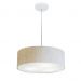 Pendente Cilíndrico Md-4132 Cúpula em Tecido 40x15cm Linho Bege - Bivolt