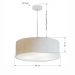 Pendente Cilíndrico Md-4132 Cúpula em Tecido 40x15cm Linho Bege - Bivolt