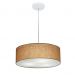 Pendente Cilíndrico Md-4132 Cúpula em Tecido 40x15cm Palha - Bivolt