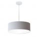 Pendente Cilíndrico Md-4132 Cúpula em Tecido 40x15cm Rústico Cinza - Bivolt