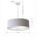 Pendente Cilíndrico Md-4132 Cúpula em Tecido 40x15cm Rústico Cinza - Bivolt