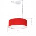 Pendente Cilíndrico Md-4132 Cúpula em Tecido 40x15cm Vermelho - Bivolt