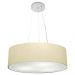 Pendente Cilíndrico Md-4134 Cúpula em Tecido 50x15cm Algodão Crú - Bivolt