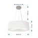 Pendente Cilíndrico Md-4134 Cúpula em Tecido 50x15cm Algodão Crú - Bivolt
