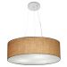 Pendente Cilíndrico Md-4134 Cúpula em Tecido 50x15cm Palha - Bivolt