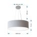 Pendente Cilíndrico Md-4134 Cúpula em Tecido 50x15cm Rústico Cinza - Bivolt