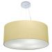 Pendente Cilíndrico Md-4135 Cúpula em Tecido 70x30cm Algodão Crú - Bivolt