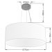 Pendente Cilíndrico Md-4135 Cúpula em Tecido 70x30cm Branco - Bivolt