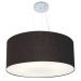 Pendente Cilíndrico Md-4135 Cúpula em Tecido 70x30cm Preto - Bivolt