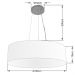 Pendente Cilíndrico Md-4136 Cúpula em Tecido 80x15cm Rústico Cinza - Bivolt