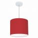 Pendente Cilíndrico Md-4143 Cúpula em Tecido 35x25cm Bordô - Bivolt