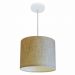 Pendente Cilíndrico Md-4143 Cúpula em Tecido 35x25cm Rústico Bege - Bivolt