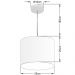 Pendente Cilíndrico Md-4143 Cúpula em Tecido 35x25cm Rústico Bege - Bivolt