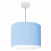 Pendente Cilíndrico Md-4146 Cúpula em Tecido 40x30cm Azul Bebê - Bivolt