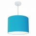 Pendente Cilíndrico Md-4146 Cúpula em Tecido 40x30cm Azul Turquesa - Bivolt