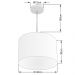 Pendente Cilíndrico Md-4146 Cúpula em Tecido 40x30cm Rústico Cinza - Bivolt