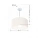 Pendente Cilíndrico Md-4169 Cúpula em Tecido 60x30cm Branco - Bivolt