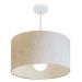 Pendente Cilíndrico Md-4169 Cúpula em Tecido 60x30cm Linho Bege - Bivolt