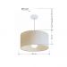 Pendente Cilíndrico Md-4169 Cúpula em Tecido 60x30cm Linho Bege - Bivolt