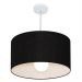 Pendente Cilíndrico Md-4169 Cúpula em Tecido 60x30cm Preto - Bivolt