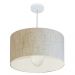 Pendente Cilíndrico Md-4169 Cúpula em Tecido 60x30cm Rústico Bege - Bivolt