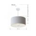 Pendente Cilíndrico Md-4169 Cúpula em Tecido 60x30cm Rústico Cinza - Bivolt