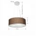 Pendente Cilíndrico Md-4181 Cúpula em Tecido 40x15cm Café - Bivolt