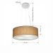 Pendente Cilíndrico Md-4181 Cúpula em Tecido 40x15cm Palha - Bivolt