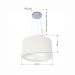 Pendente Cilíndrico Md-4182 Cúpula em Tecido 40x25cm Branco - Bivolt