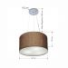 Pendente Cilíndrico Md-4182 Cúpula em Tecido 40x25cm Café - Bivolt
