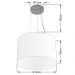 Pendente Cilíndrico Md-4183 Cúpula em Tecido 40x30cm Linho Bege - Bivolt