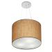 Pendente Cilíndrico Md-4183 Cúpula em Tecido 40x30cm Palha - Bivolt