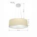 Pendente Cilíndrico Md-4184 Cúpula em Tecido 45x15cm Algodão Crú - Bivolt