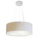 Pendente Cilíndrico Md-4184 Cúpula em Tecido 45x15cm Linho Bege - Bivolt