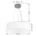 Pendente Cilíndrico Md-4184 Cúpula em Tecido 45x15cm Rústico Bege - Bivolt